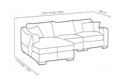 Sofa góc và các kích thước sofa phổ biến hiện nay