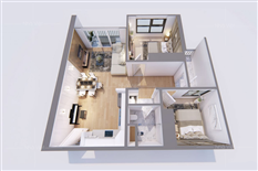 Ghế sofa phòng khách chung cư toà S3 Vinhomes Smart City