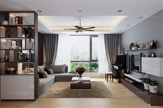 Thiết kế phòng khách nhỏ diện tích hẹp tối giản đồ nội thất